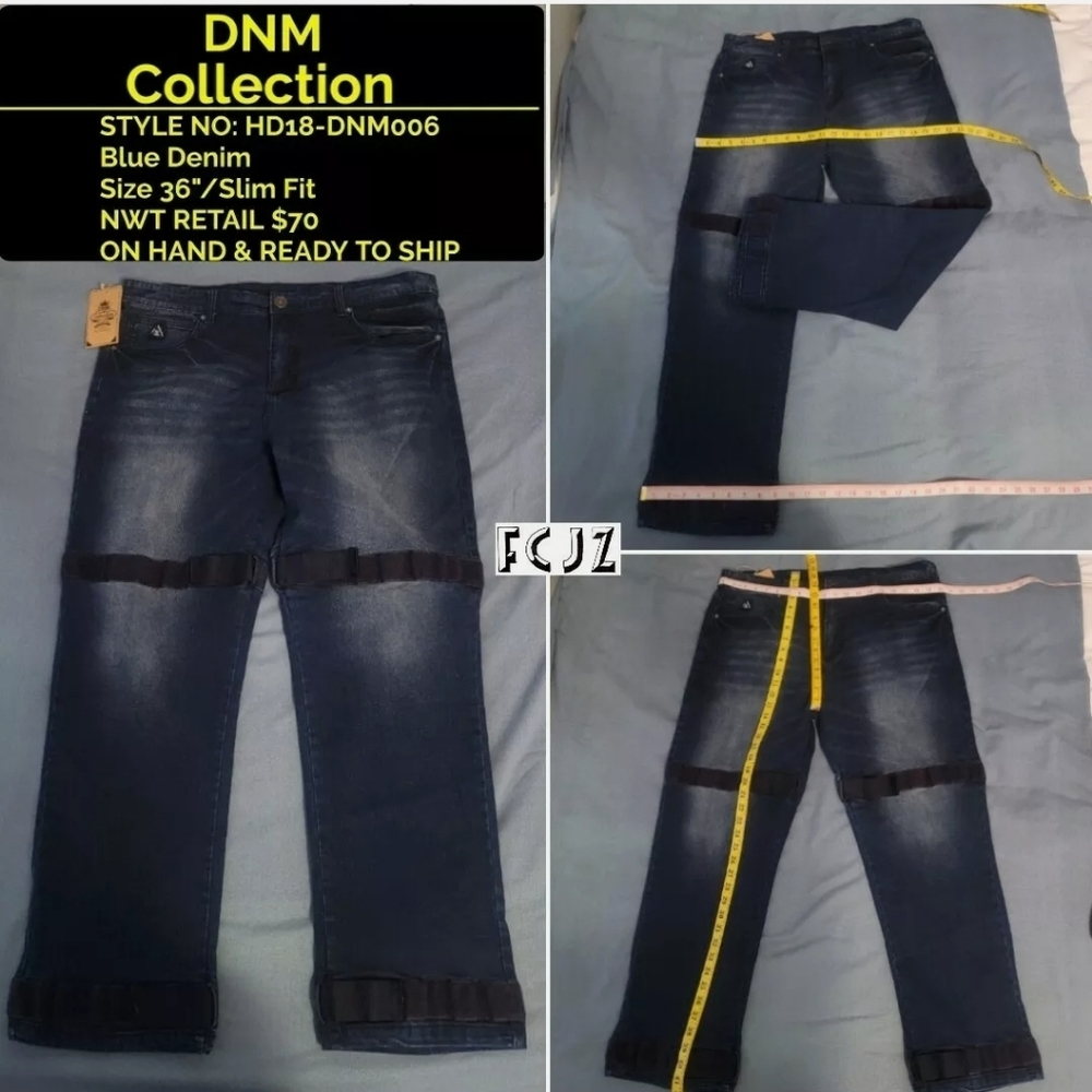DNM Collection Men's Size 36 Denim Slim Fit Jeans